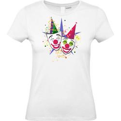 Dames T-shirt Carnaval Masker | Carnaval | Carnavalskleding Dames Heren | Wit | maat XS